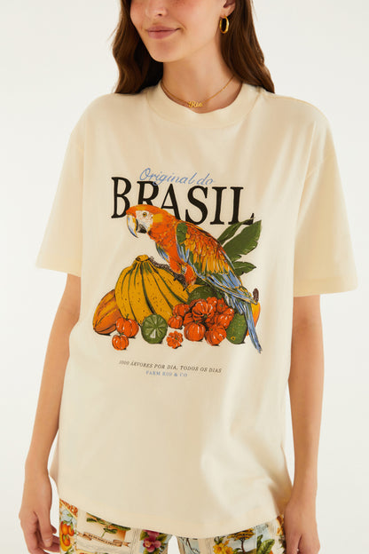 T-Shirt Media Original Do Brasil Bege