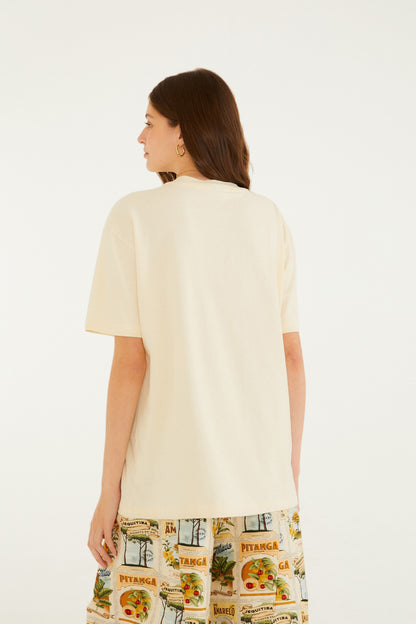 T-Shirt Media Original Do Brasil Bege