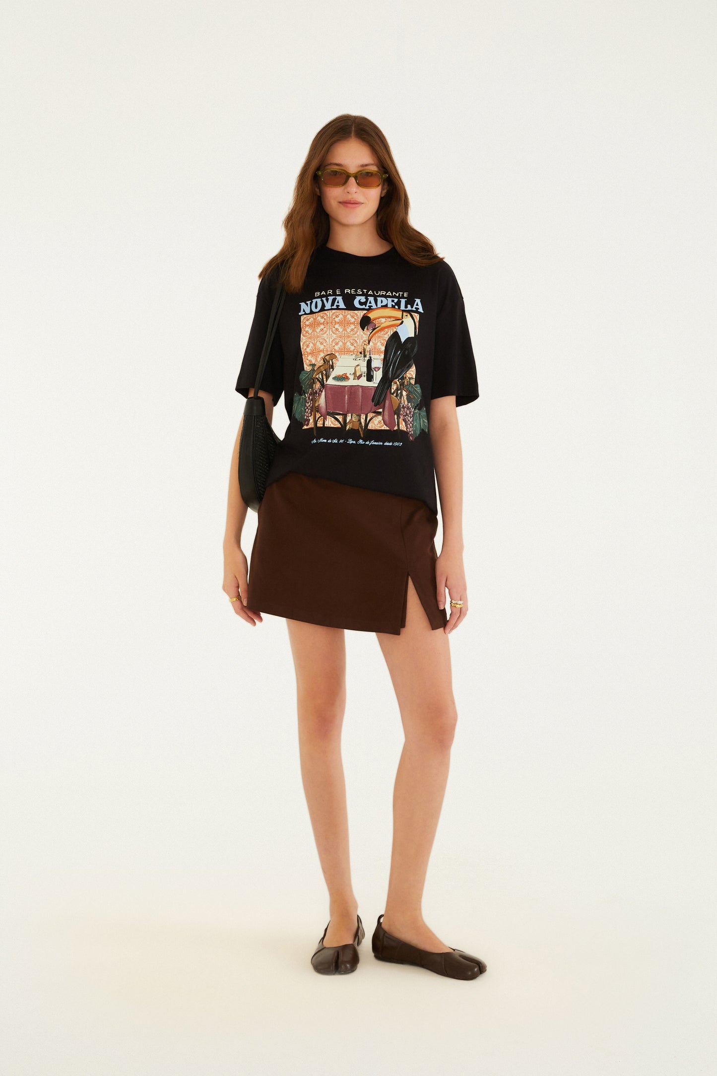 T-Shirt Media Bar Nova Capela Preto