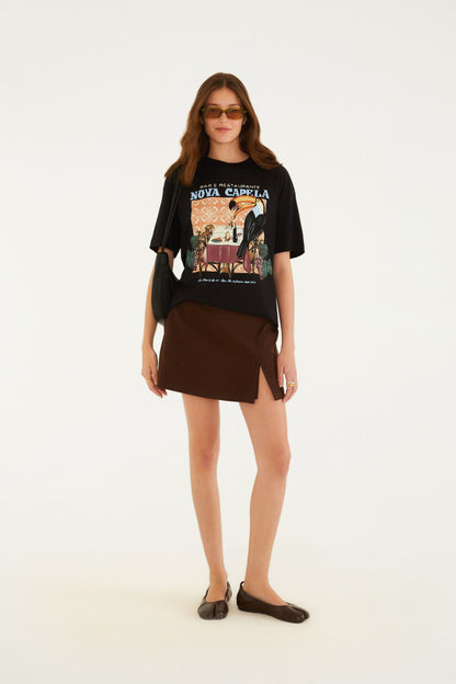 T-Shirt Media Bar Nova Capela Preto
