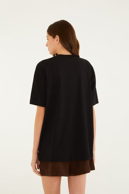 T-Shirt Media Bar Nova Capela Preto