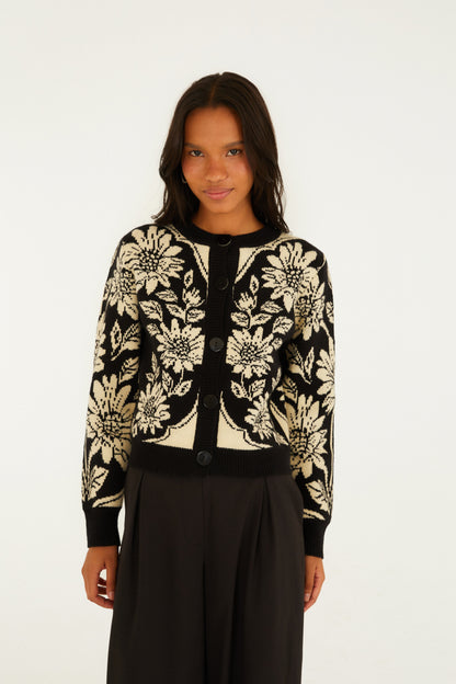 Cardigan Curto Tricot Maria Lia