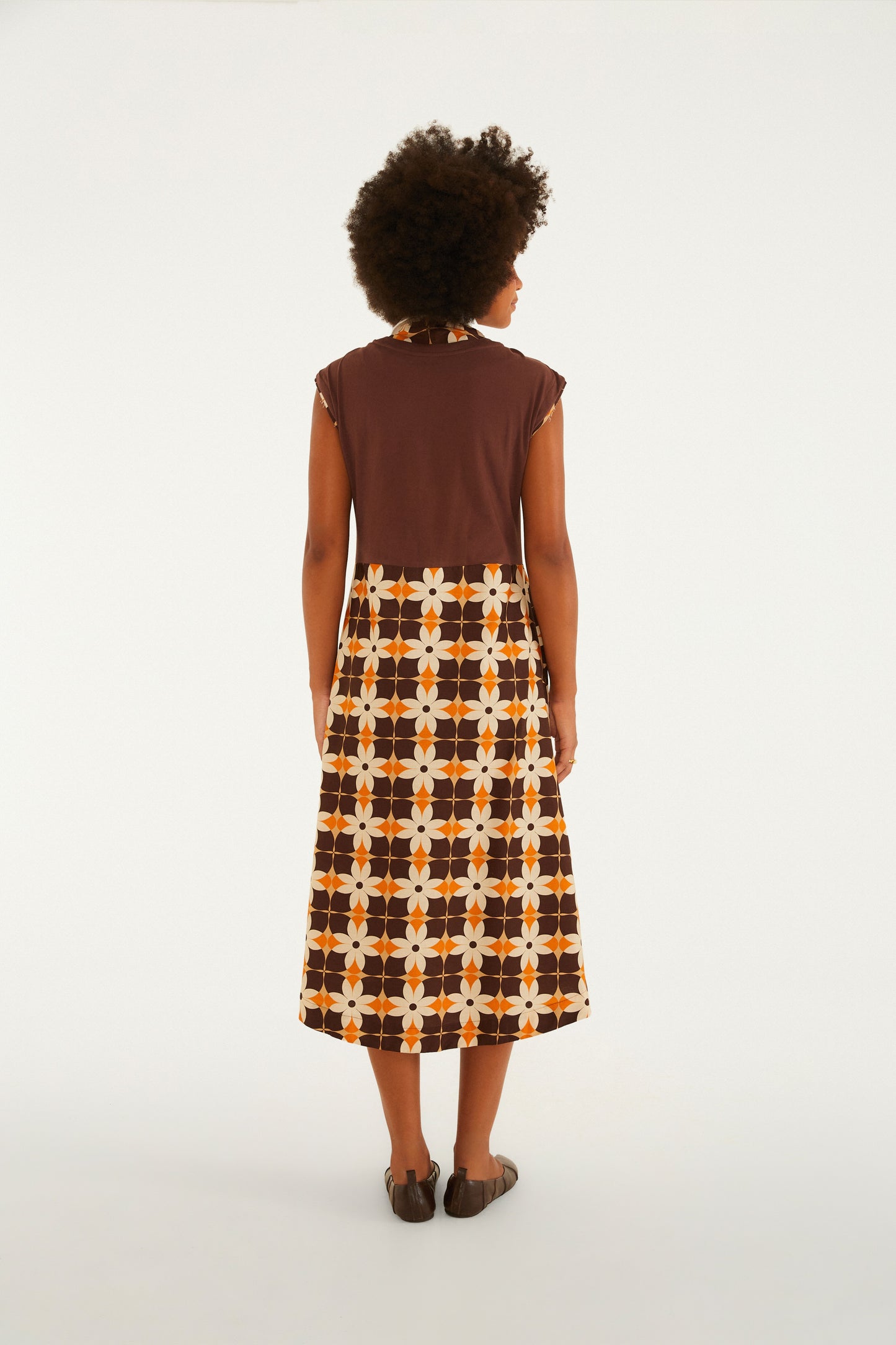Vestido Midi Estampado Brasil Saideira