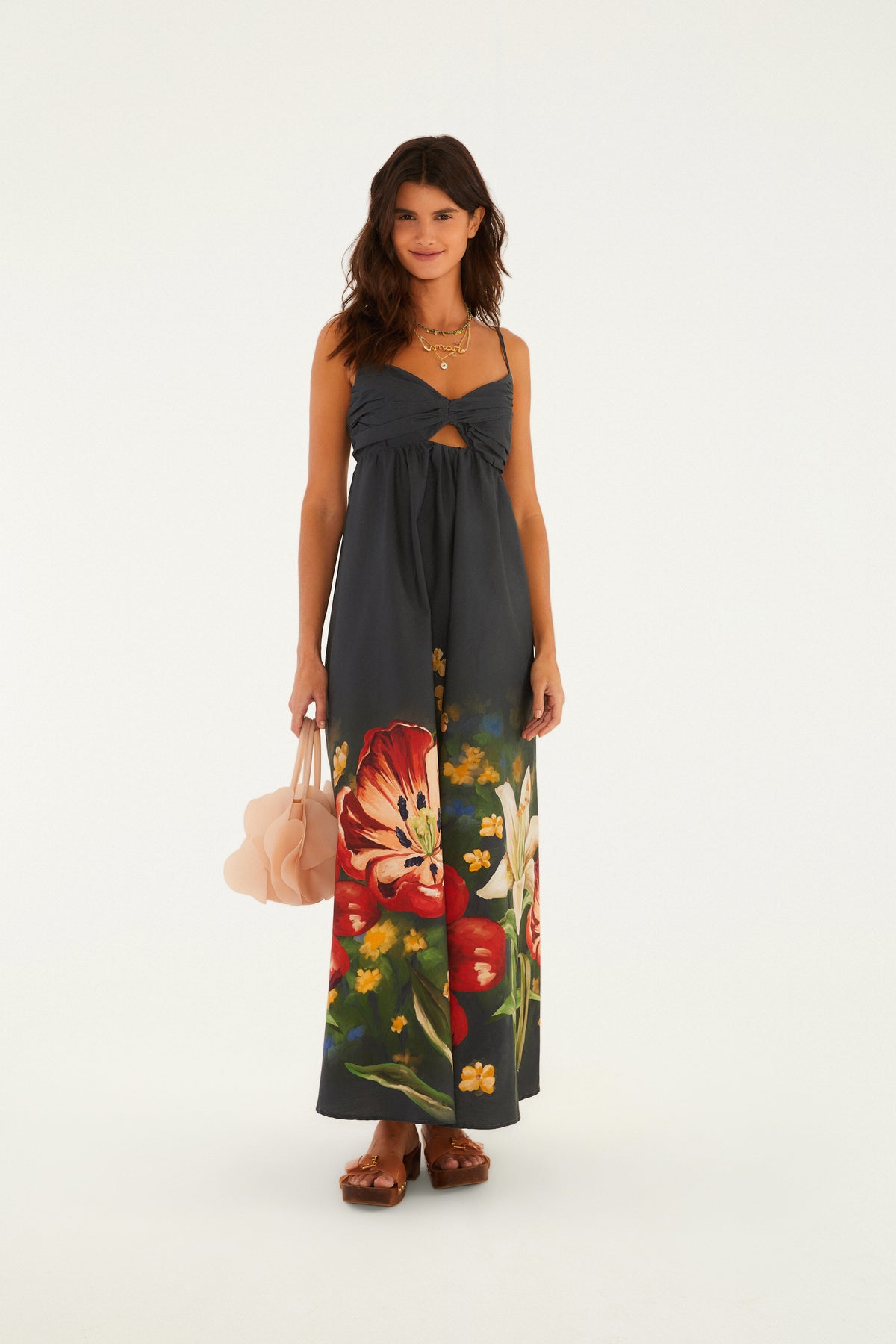 Vestido Largo Tirantes Estampado Floral Belo
