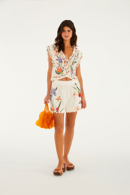 Blusa Estampada Feira de Legumes