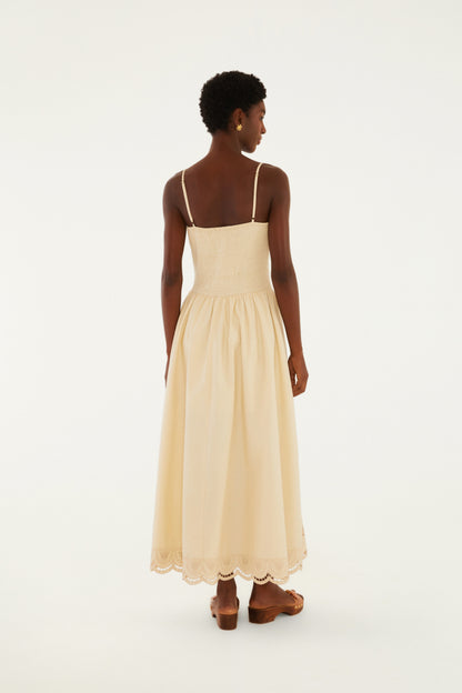 Vestido Richelieu Floral Bege Whitecap