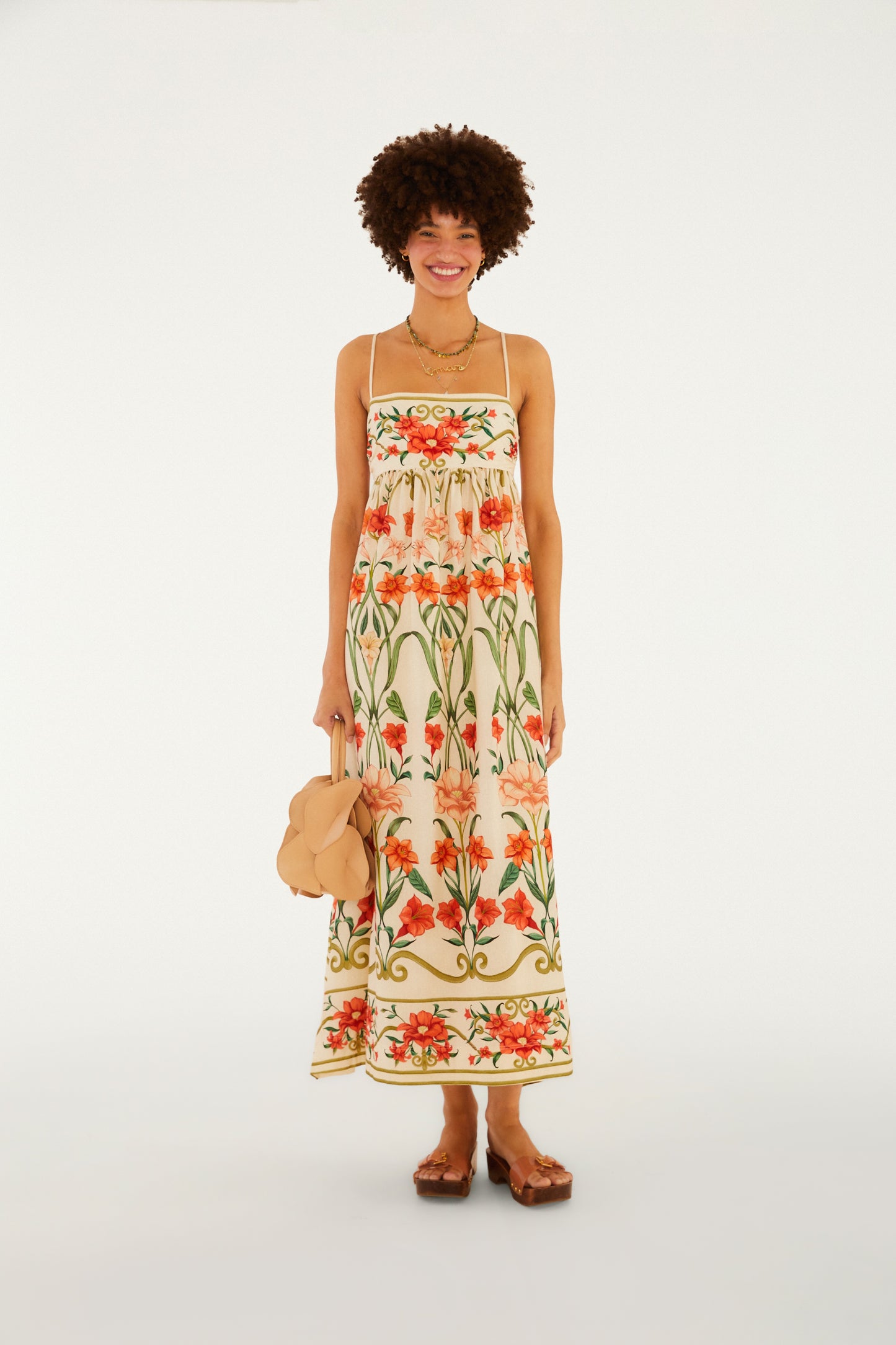 Vestido Cropped Estampado Recanto de Flor
