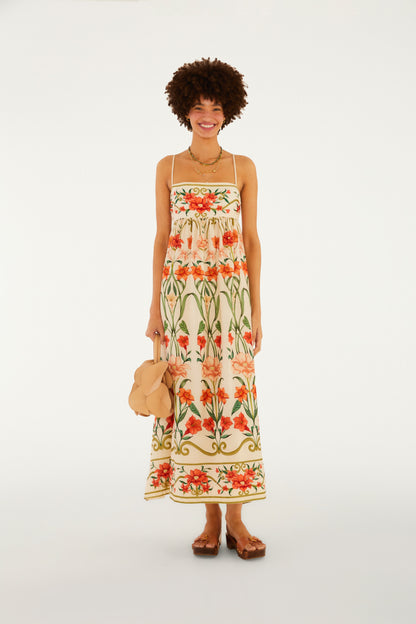 Vestido Cropped Estampado Recanto de Flor