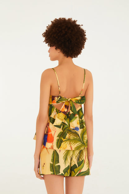 Blusa Estampada Café da Tarde