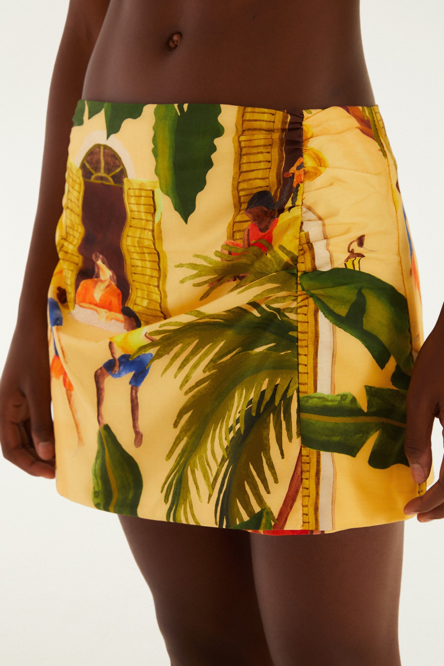 Short Falda Estampado Café da Tarde