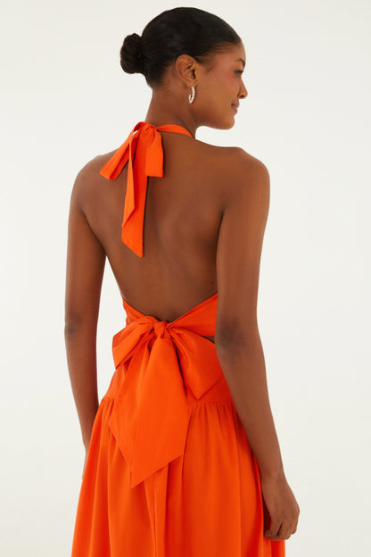 Vestido Halter Midi
