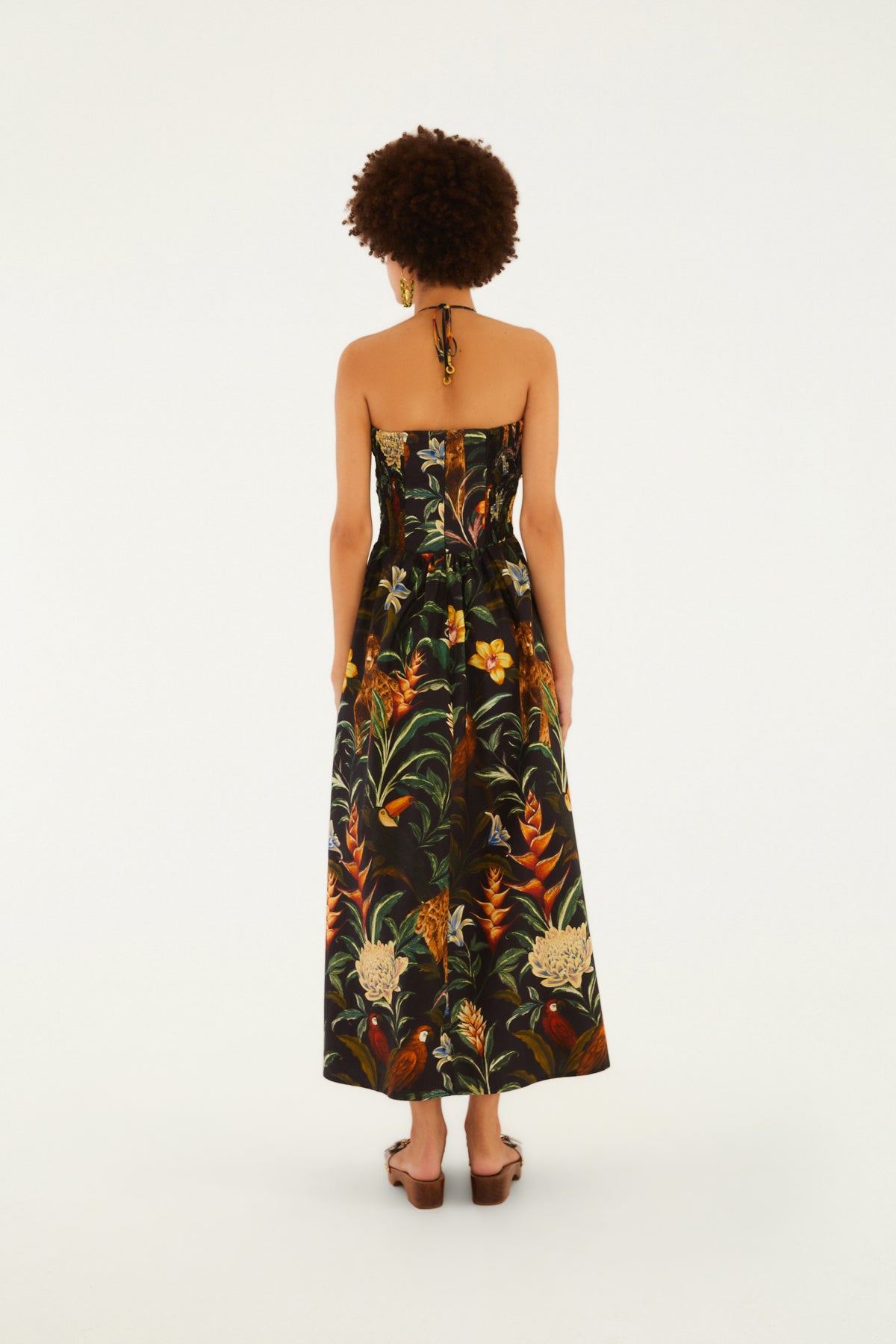 Vestido Midi Estampado Fauna Noturna