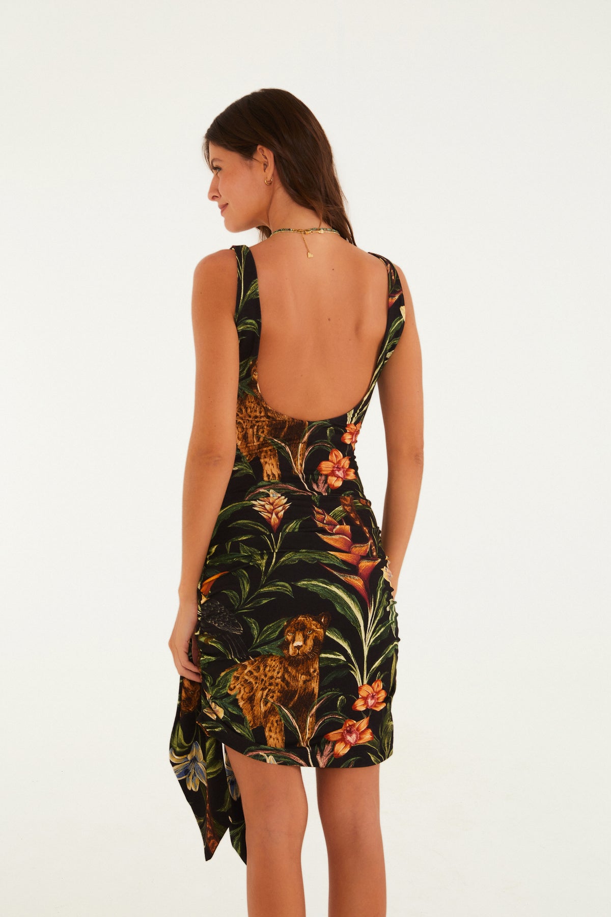 Vestido Corto Estampado Fauna Noturna