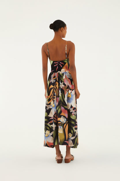 Vestido Cropped Estampado Vento de Flor
