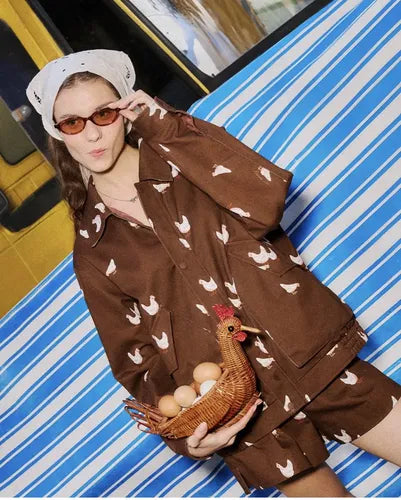 Chaqueta Estampada Canto da Manhã