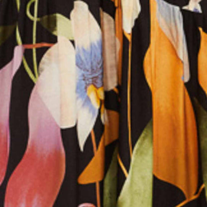 Vestido Mangas Estampado Vento de Flor
