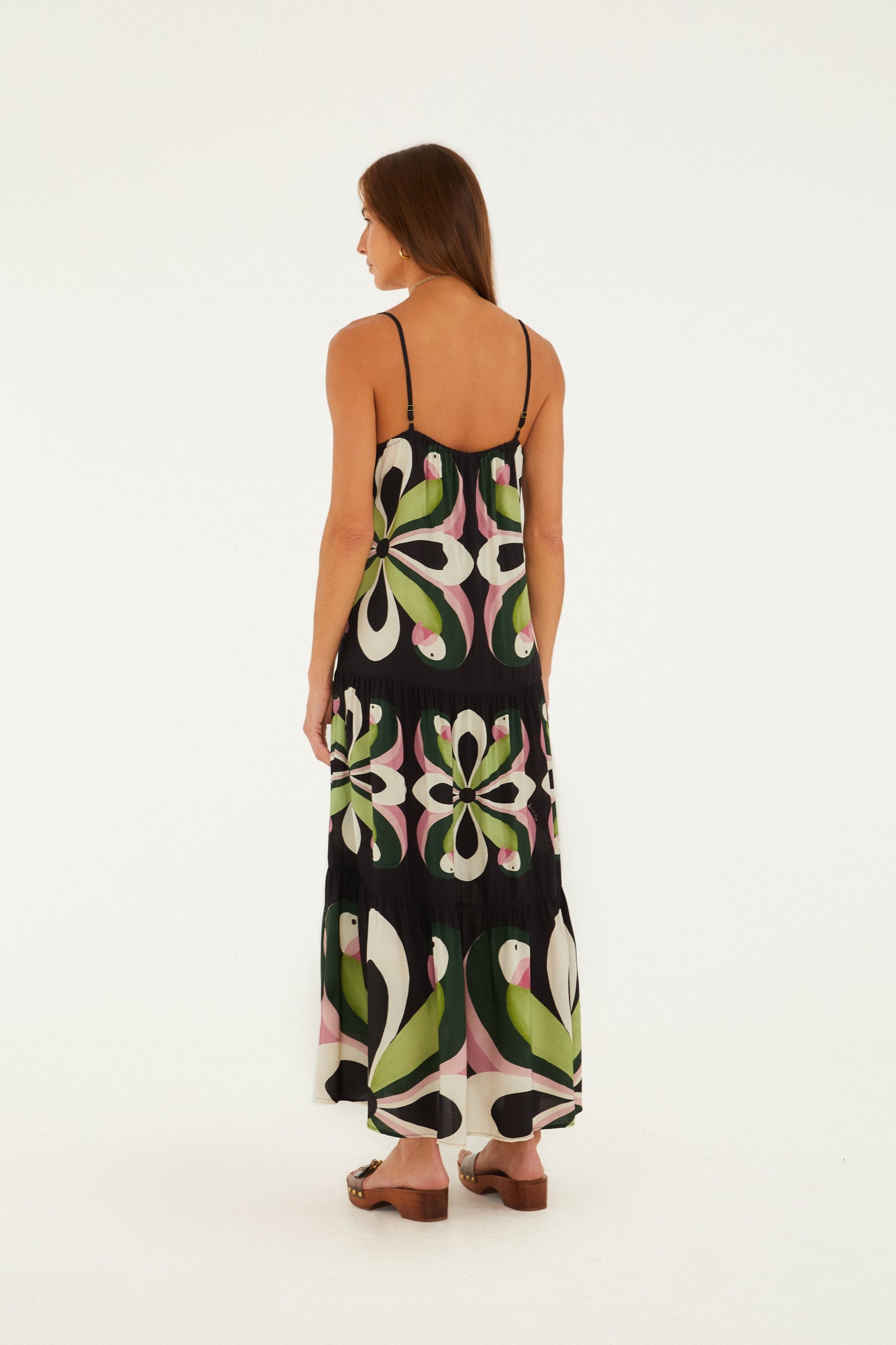 Vestido Largo Estampado Arara de Flor