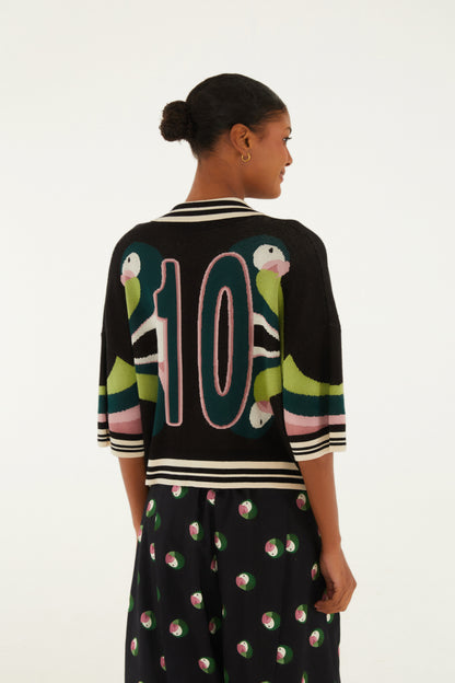 Camisa Tricot Arara de Flor