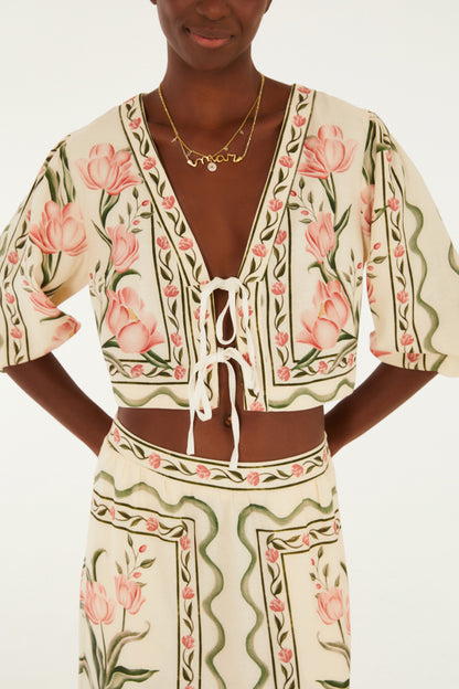 Blusa Estampada Sonho de Tulipas