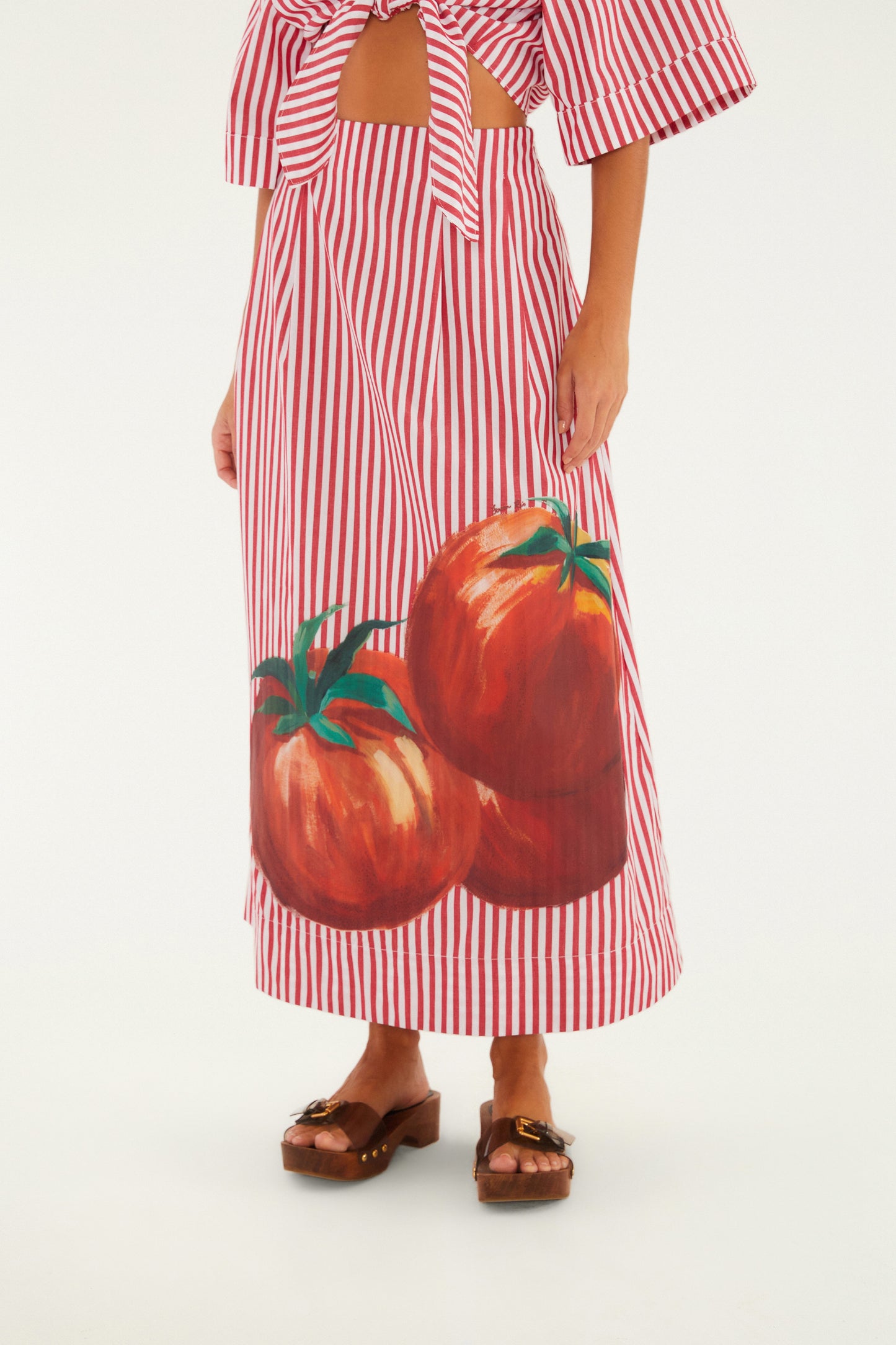 Falda Estampada Maxi Tomates