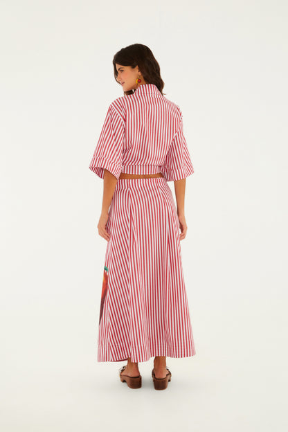 Falda Estampada Maxi Tomates