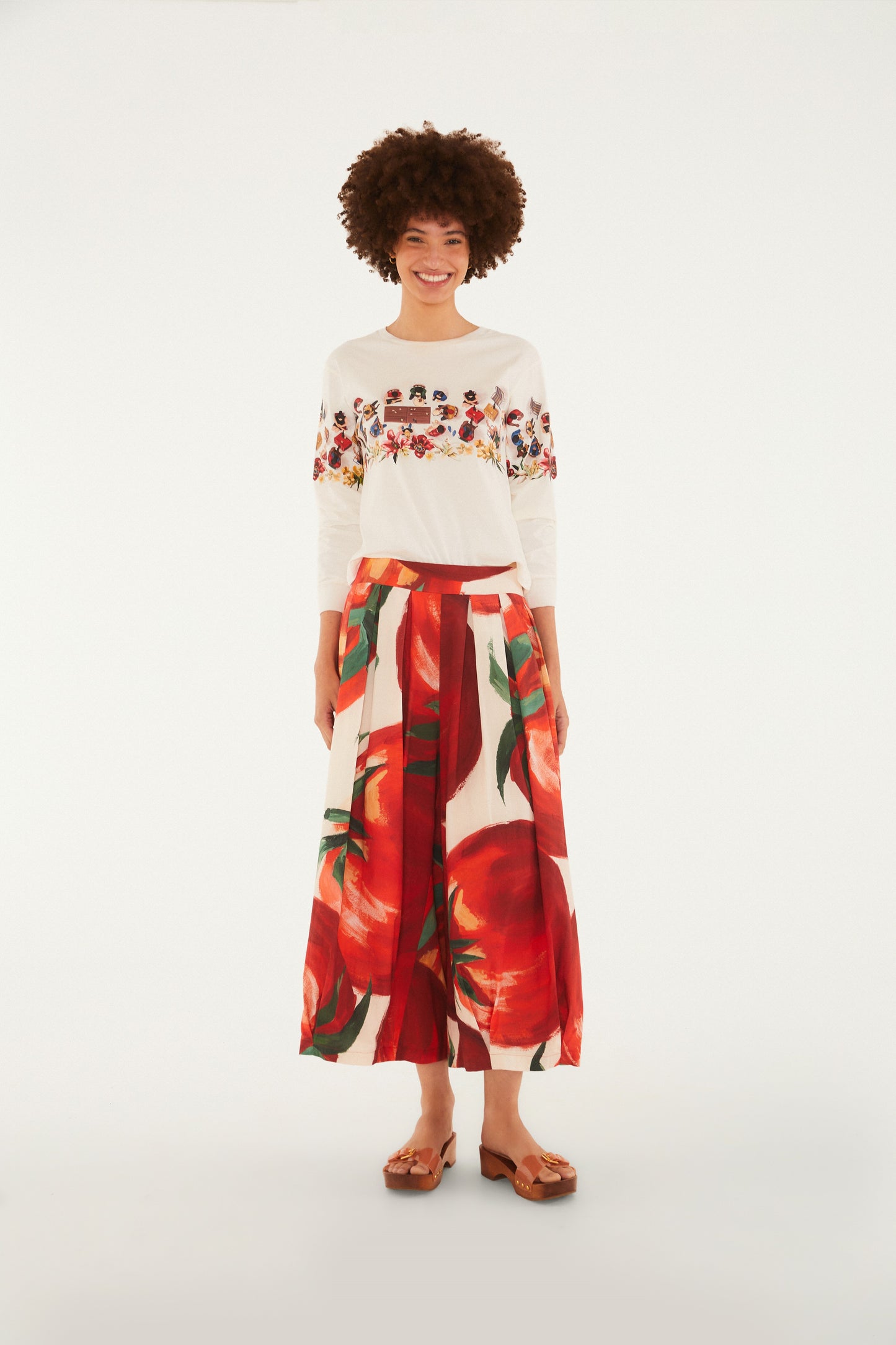 Pantalon Estampado Maxi Tomates