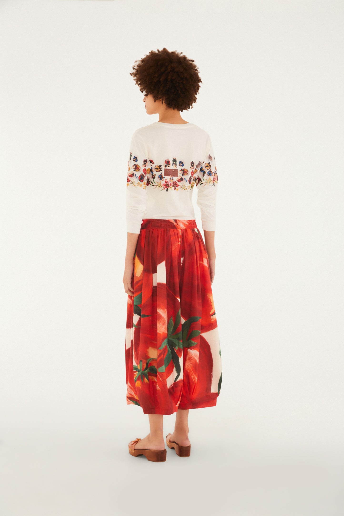 Pantalon Estampado Maxi Tomates