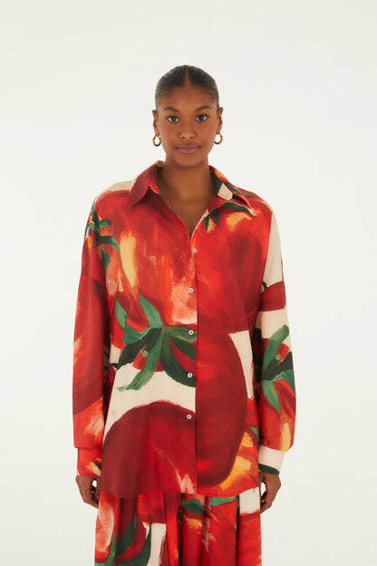 Camisa Estampada Maxi Tomates