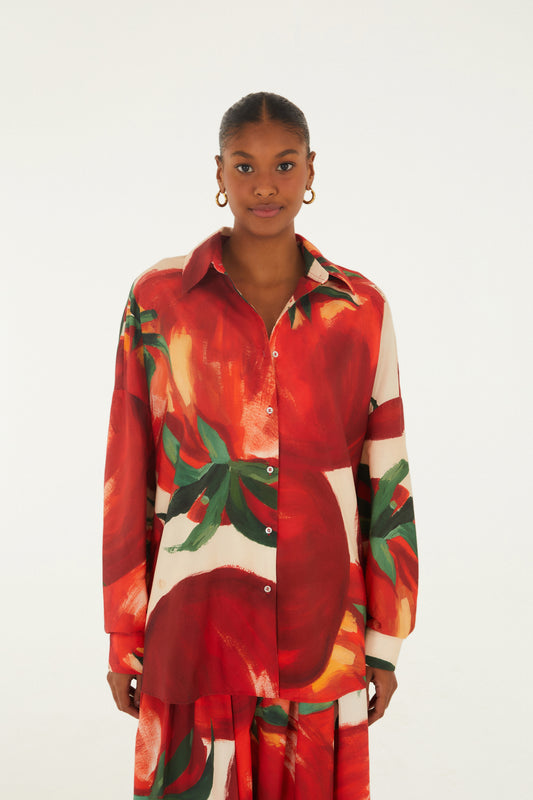 Camisa Estampada Maxi Tomates