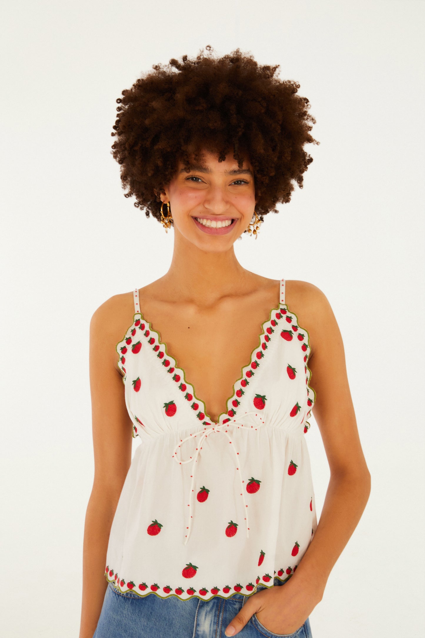 Blusa Artesanal Lenço Tomatinhos