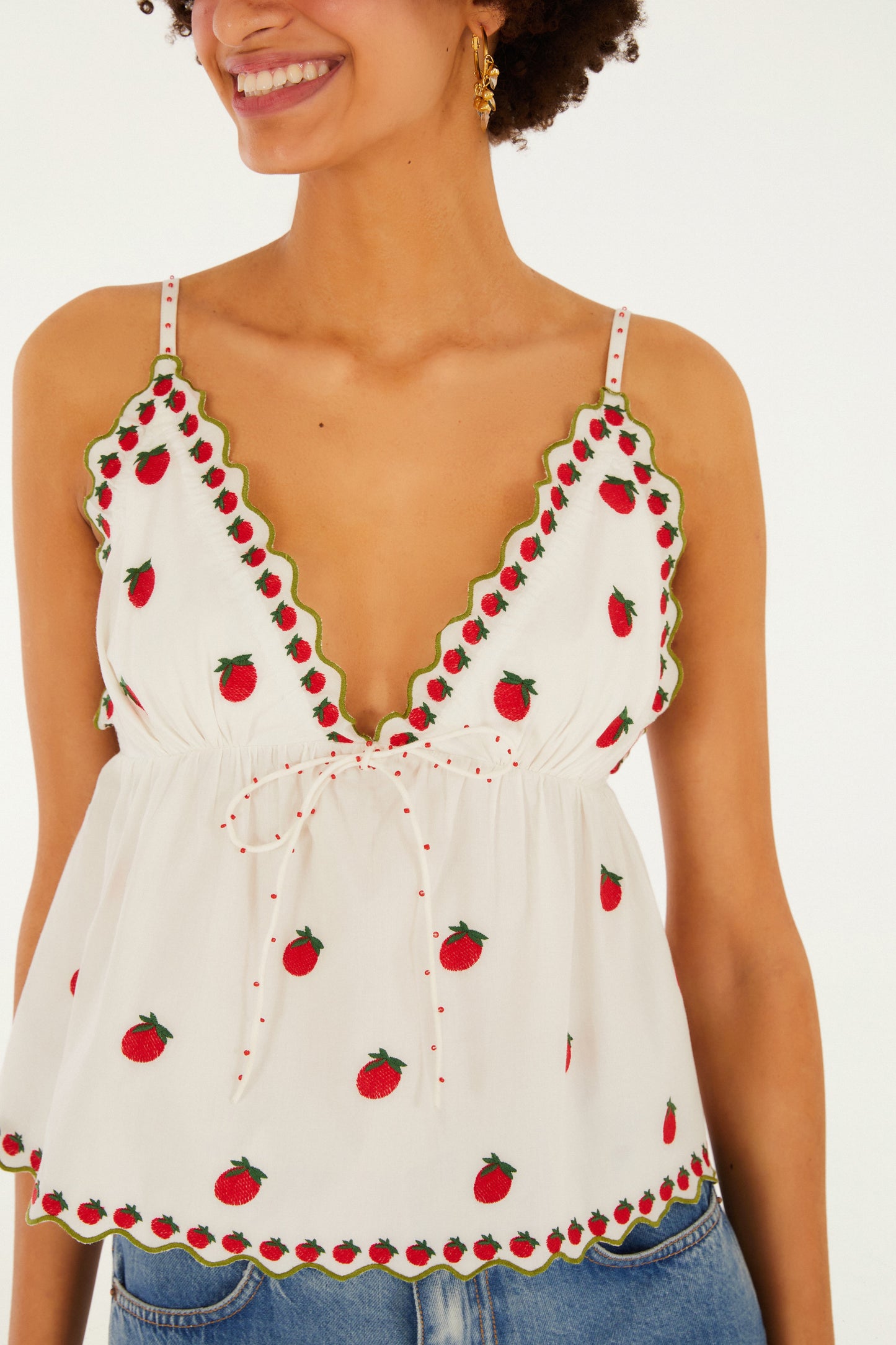 Blusa Artesanal Lenço Tomatinhos