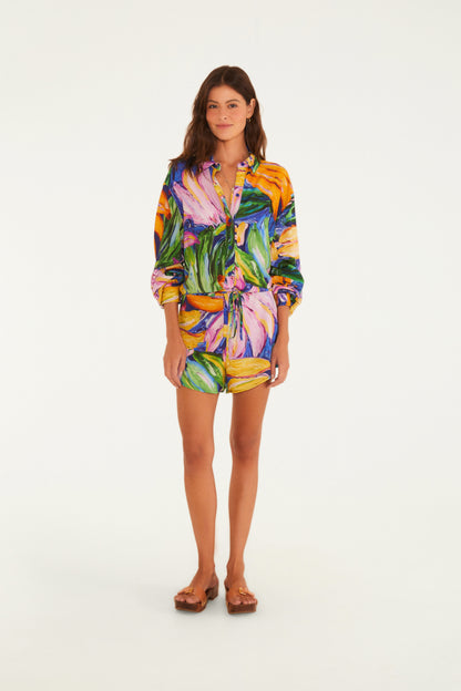 Mono Corto Camisa Estampado Bananas Pintadas