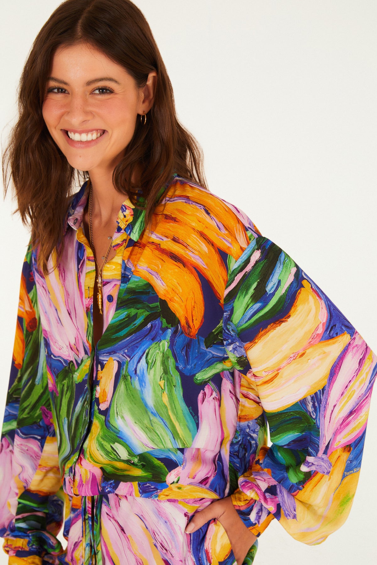 Mono Corto Camisa Estampado Bananas Pintadas