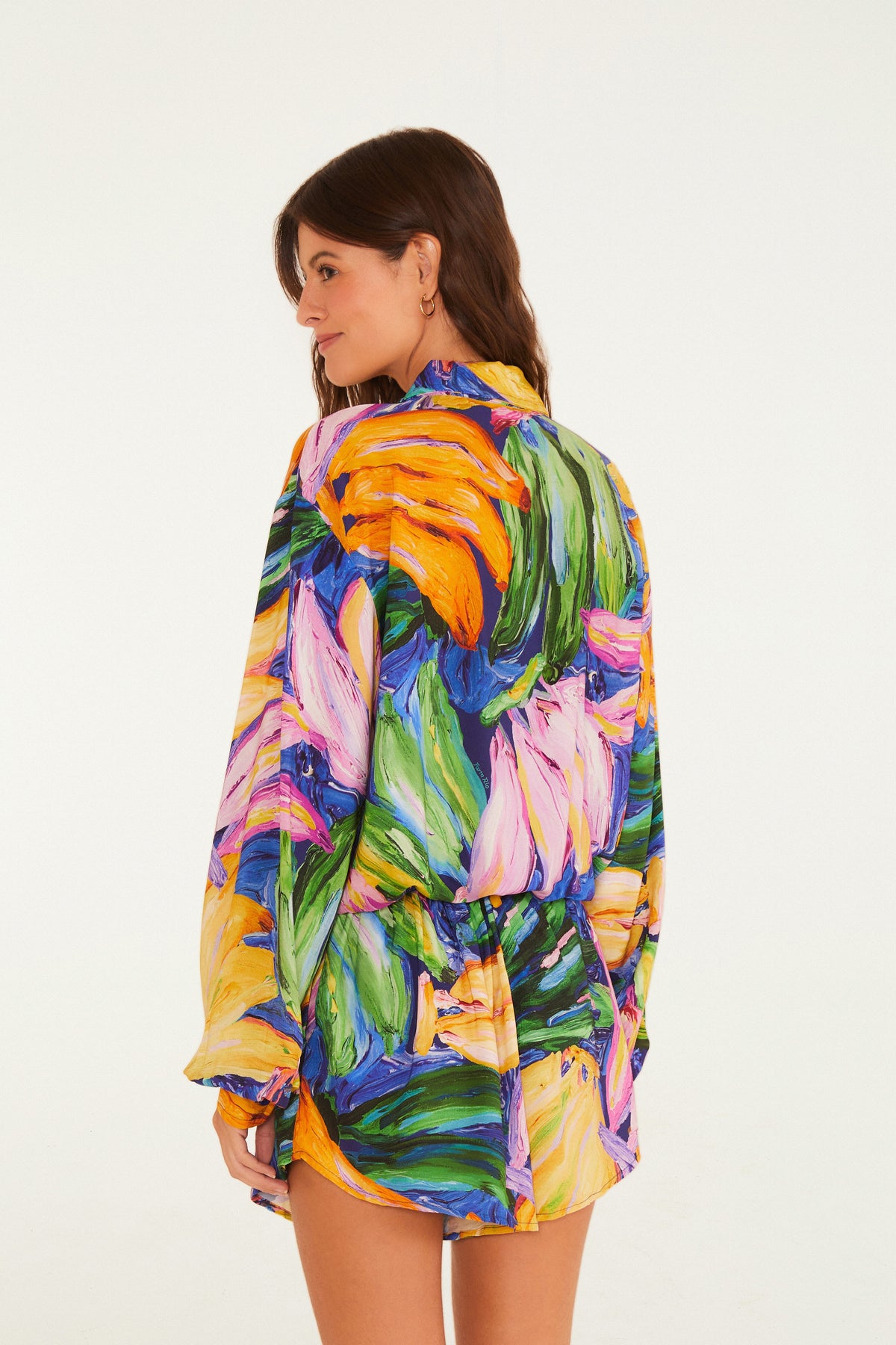 Mono Corto Camisa Estampado Bananas Pintadas