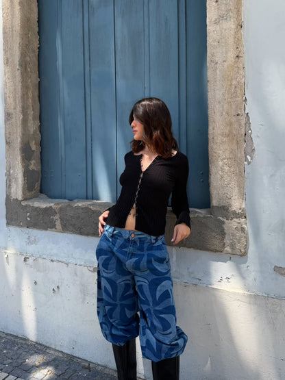 Pantalón Jeans Láser Tuca Tropical