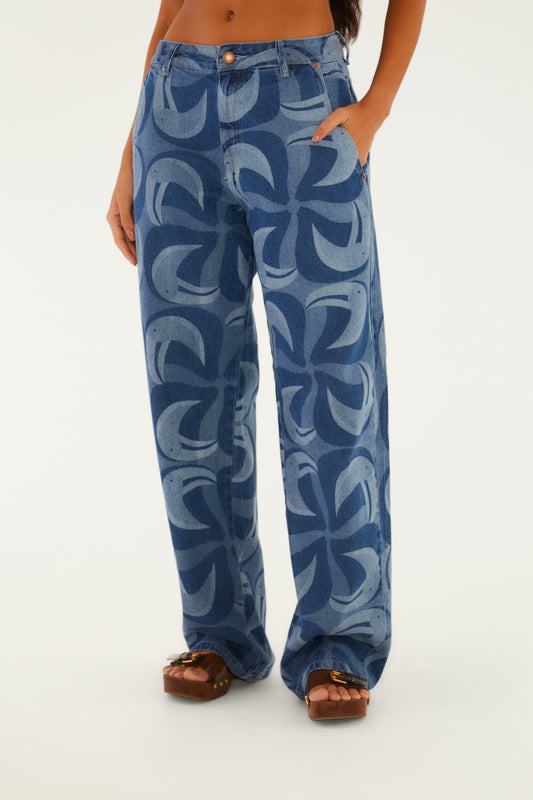 Pantalón Jeans Láser Tuca Tropical