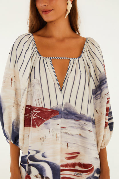 Vestido Corto Estampado Posto 6