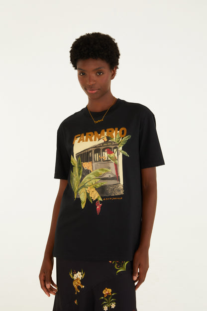 T-Shirt Media Bonde Lotado Preta
