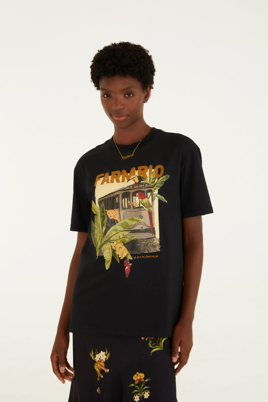 T-Shirt Media Bonde Lotado Preta