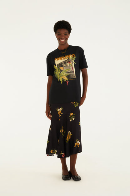 T-Shirt Media Bonde Lotado Preta