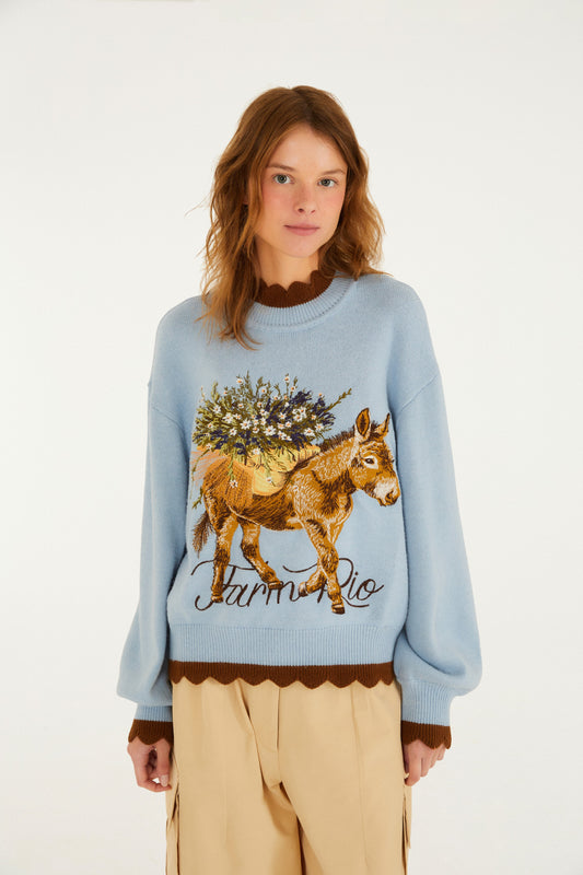 Abrigo Tricot Burro Quando Foge