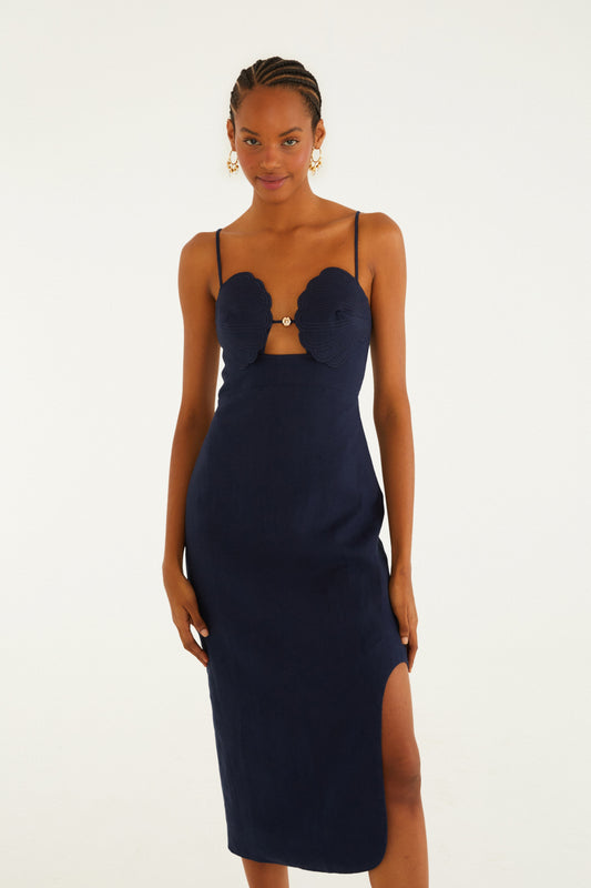 Vestido Artesanal Concha 3d