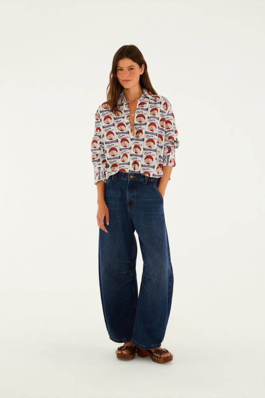 Pantalón Jeans Barrel Karina