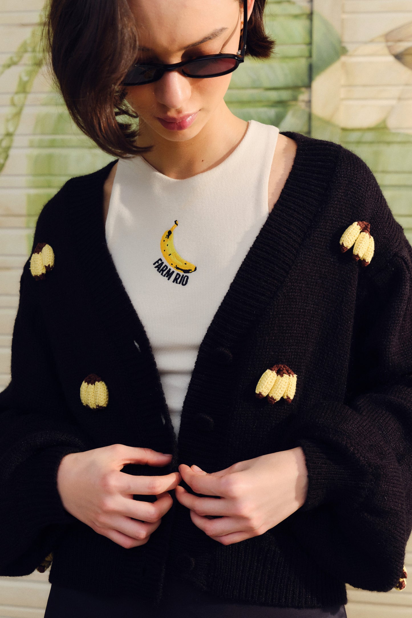 Blusa Sin Mangas Bordada Banana