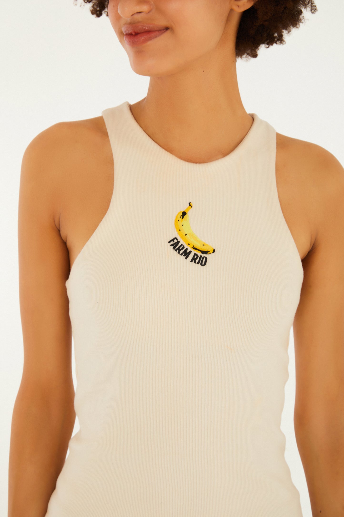 Blusa Sin Mangas Bordada Banana