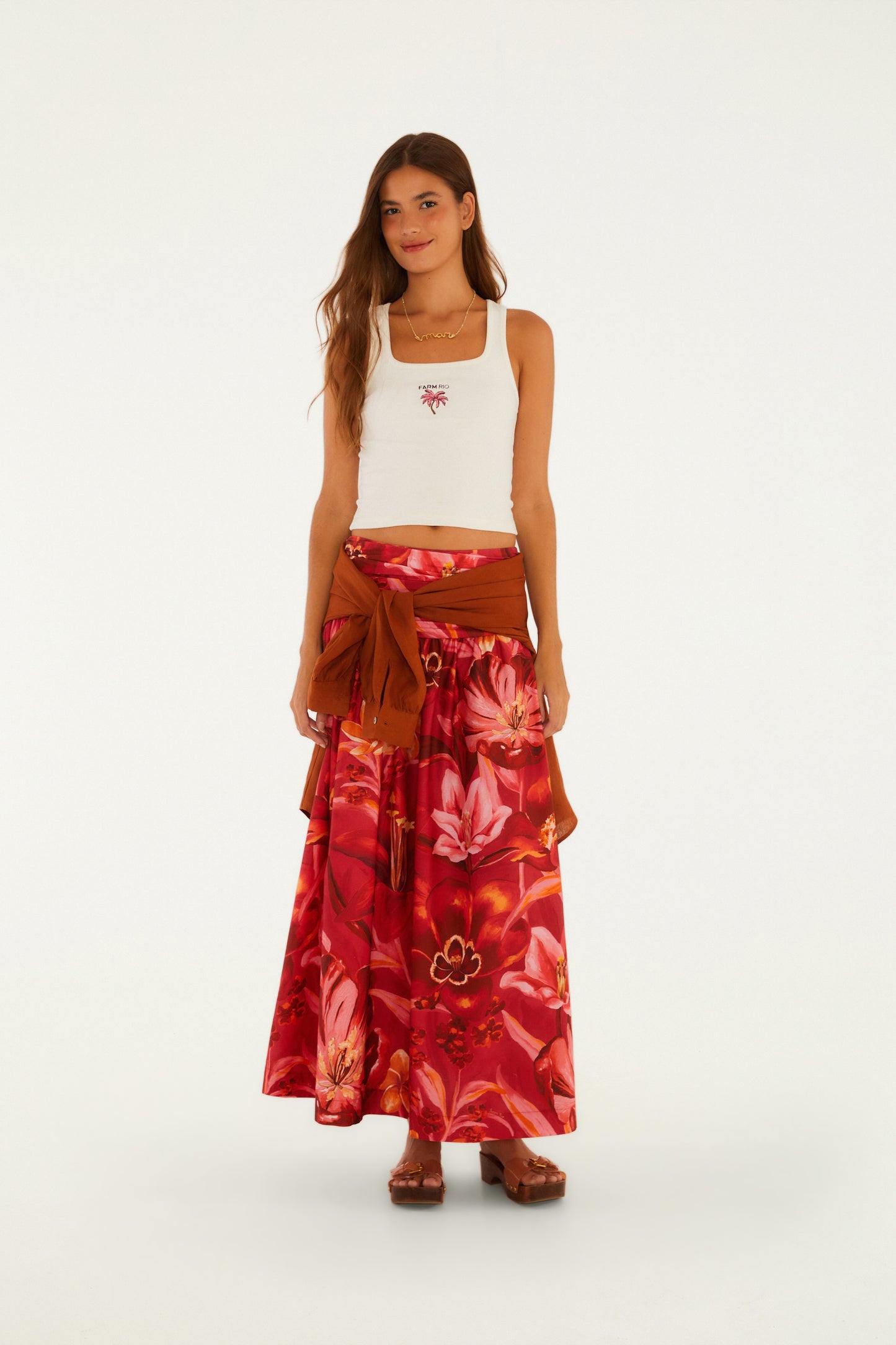 Blusa Sin Mangas Bordada Coqueiro