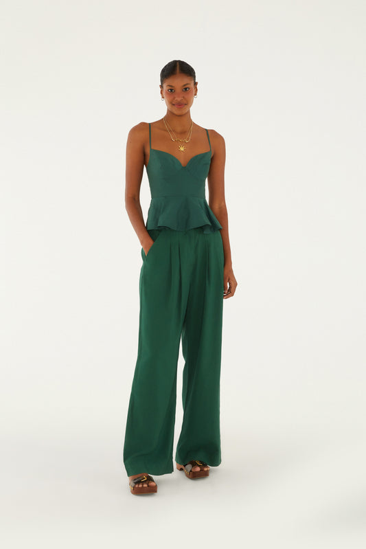 Pantalón Pinzas Verde Estandarte