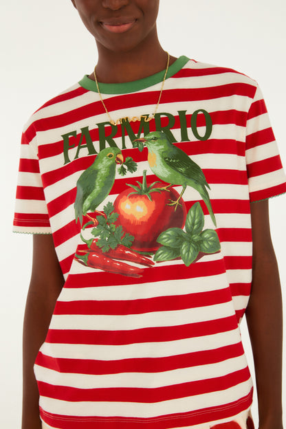 Camiseta Fit Pássaros Tomate