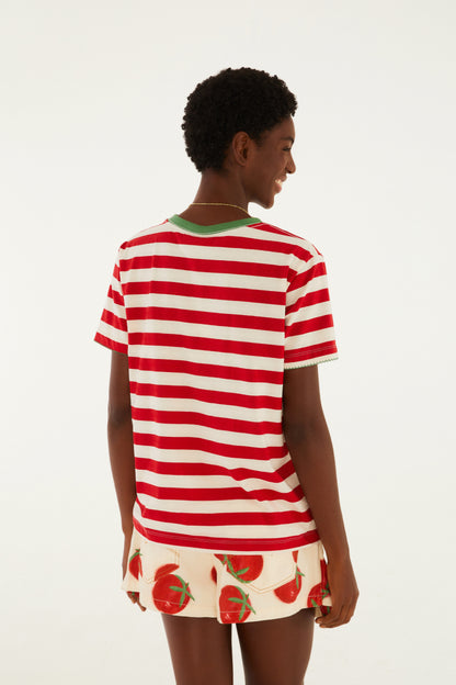 Camiseta Fit Pássaros Tomate