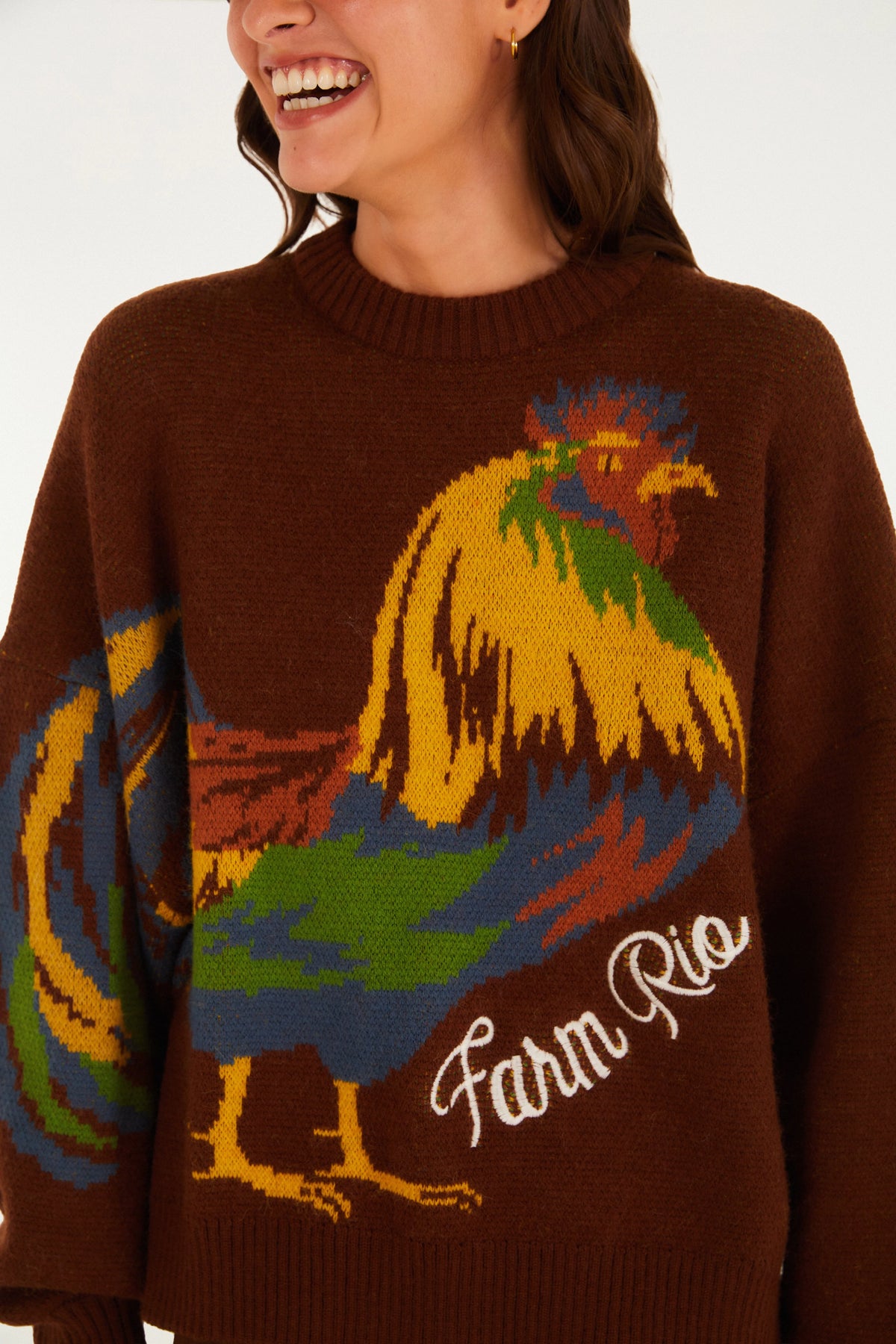 Pull Tricot Estampado Canto da Manhã